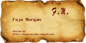 Feje Morgan névjegykártya